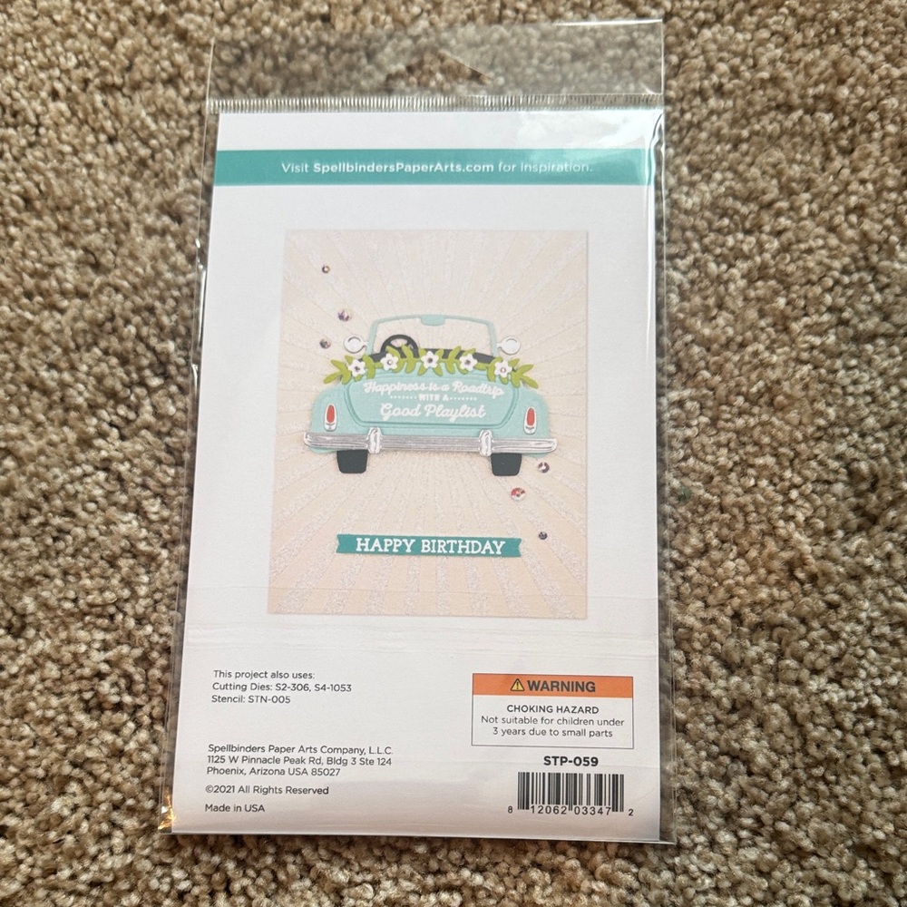 Spellbinders Sunday Drive All-Occasion Sentiments Clear Stamps Set - Picture 2 of 2